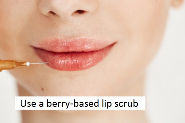 Use a berry-based lip scrub